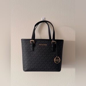 Michael Kors Jet Set Travel Extra-Small Logo Top-Zip Tote Bag